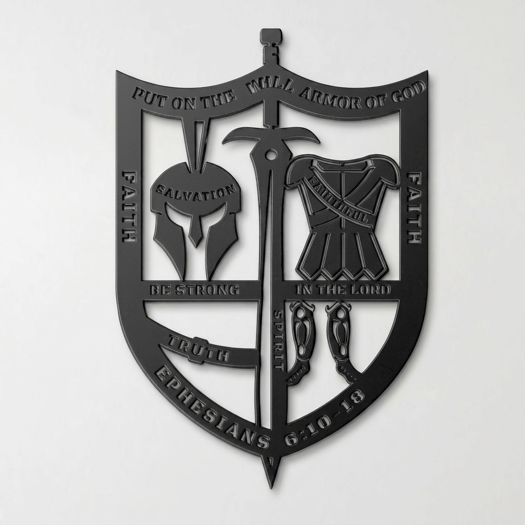 Armor of God Metal Sign, Christian Home Decor